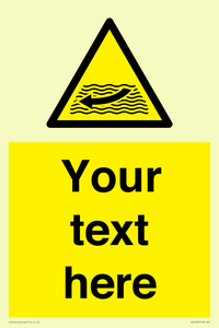 Custom Warning strong river flows